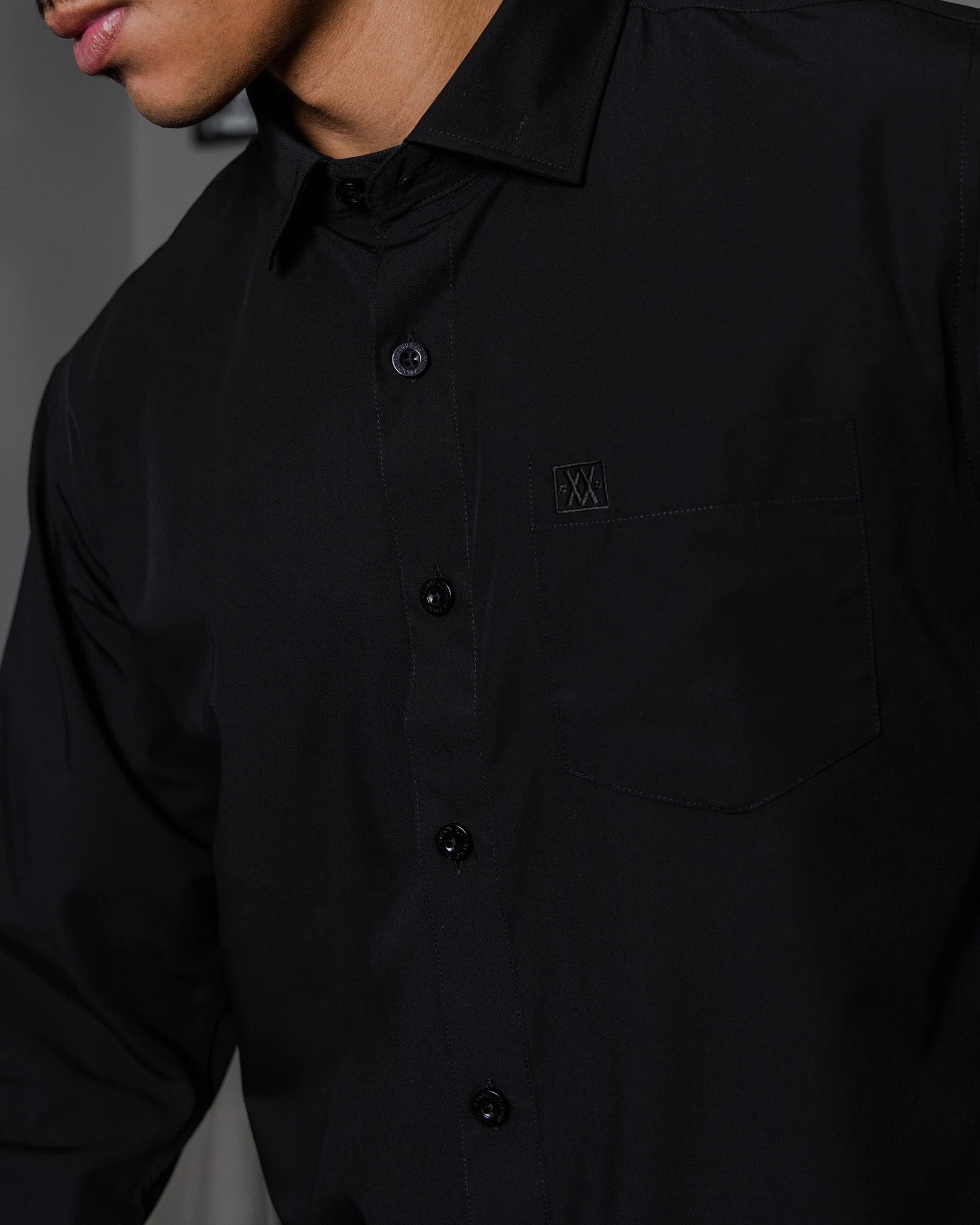 Bamboo Long Sleeve Dress Shirt 2.0 - Black - Image 4