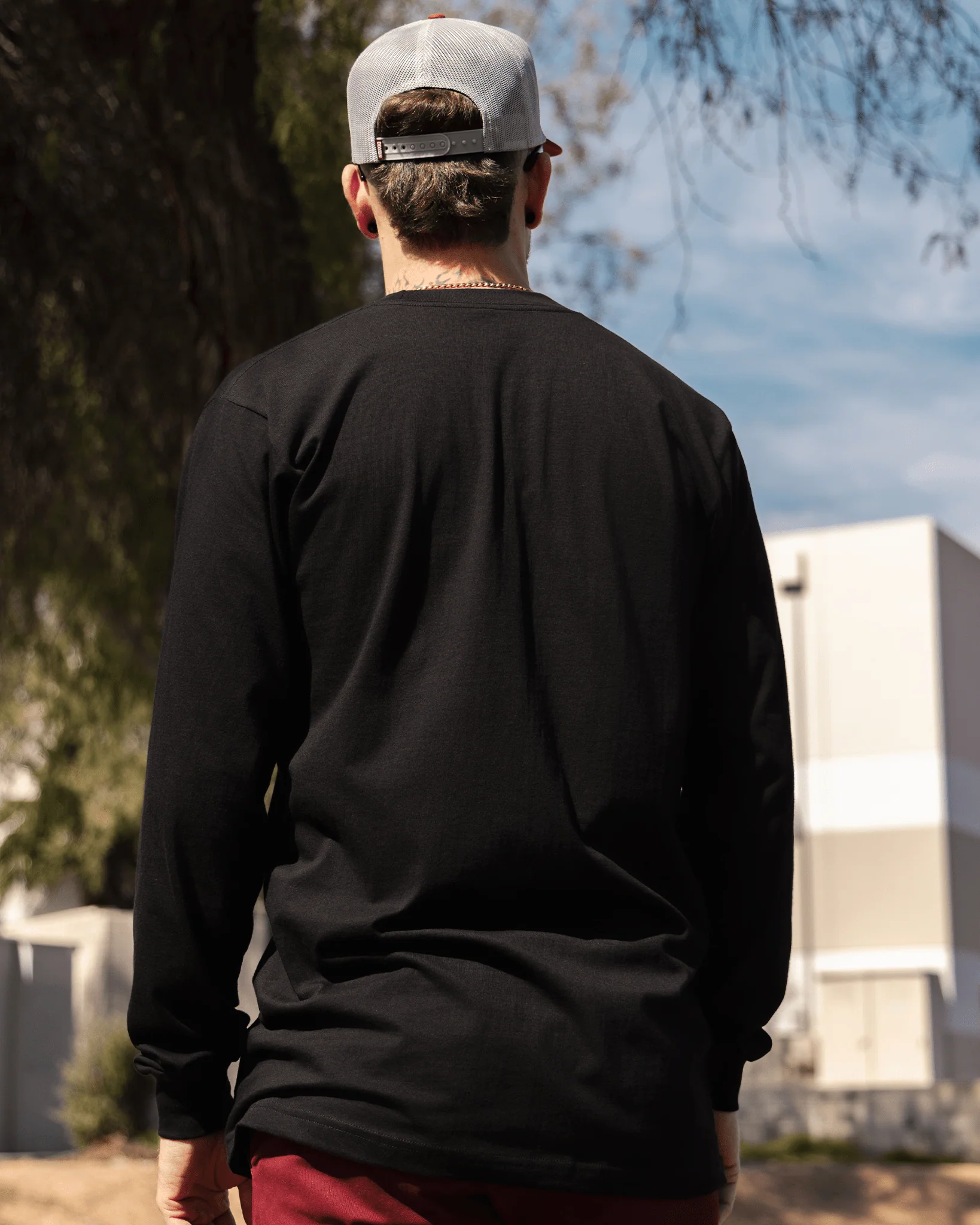 The Perfect Pocket Long Sleeve Tee - Black - Image 3