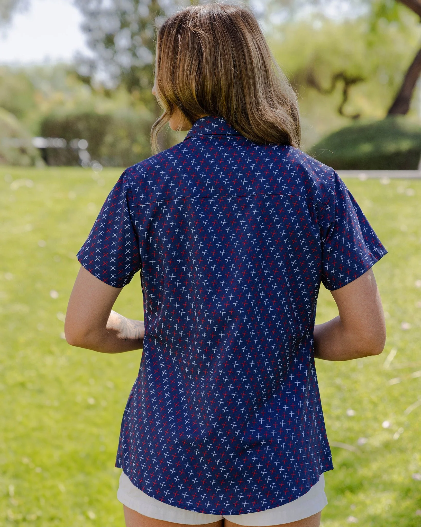 Women's RWB Party Hammers Party Shirt - Blue - Image 3