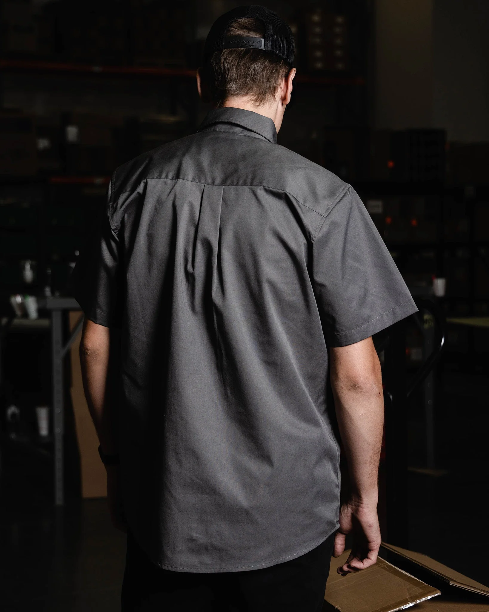 WorkForce Short Sleeve Work Shirt - Charcoal - Image 3