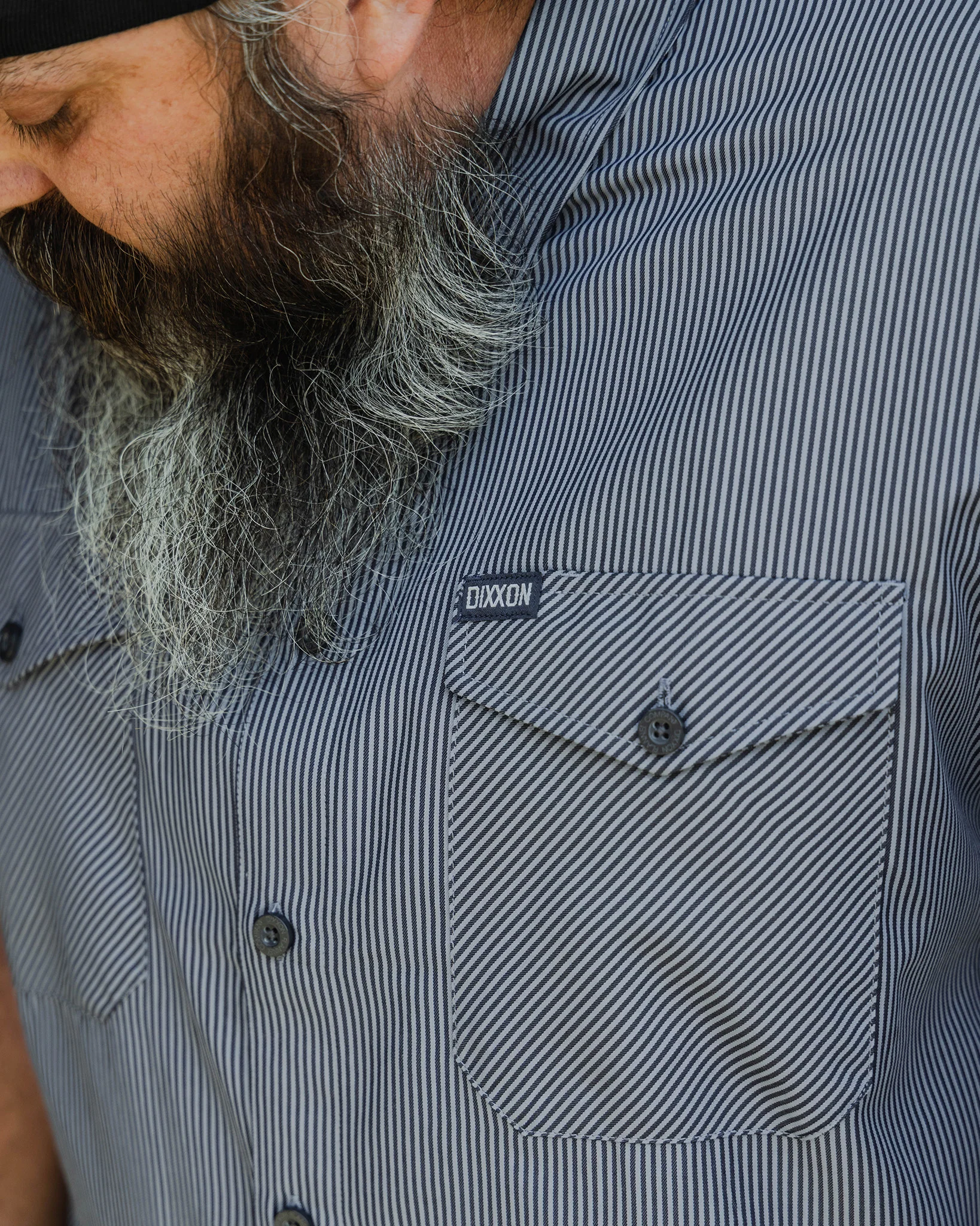 WorkForce Short Sleeve Work Shirt - Charcoal & Navy - Image 4