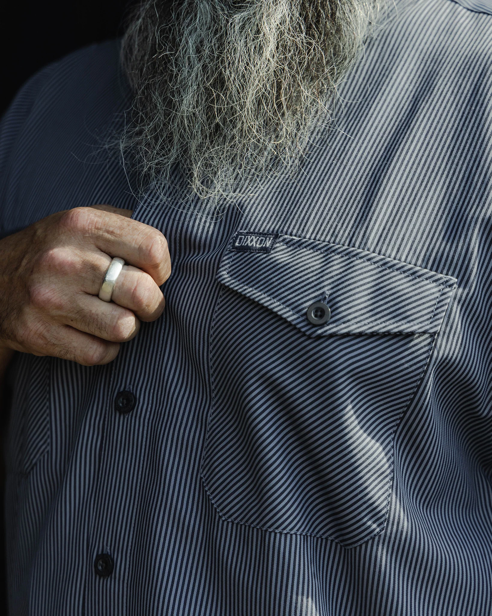 WorkForce Short Sleeve Work Shirt - Charcoal & Navy - Image 5